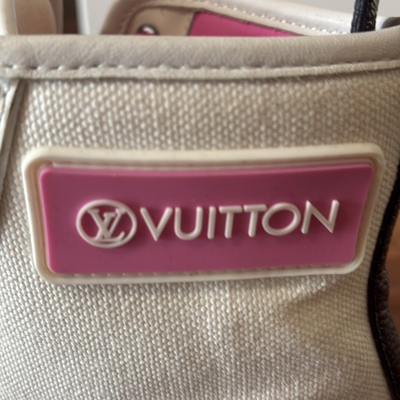 Louis Vuitton LV Squad High-Top Sneaker Boots in White Canvas w/Pink✨ - Picture 3 of 9